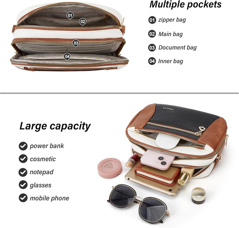 Makes Crossbody Purse for Women Small Crossbody Bags Trendy Vegan Leather with Adjustable Shoulder Straps Gift for Mother Wife Mom - Image 3